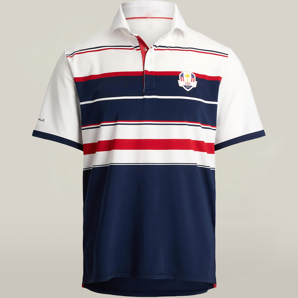 Ryder Cup 2025 Golf Merch Polo Shirt 2025 Ryder Cup Tour Bethpage Black USA Golf Gifts For Dad-1