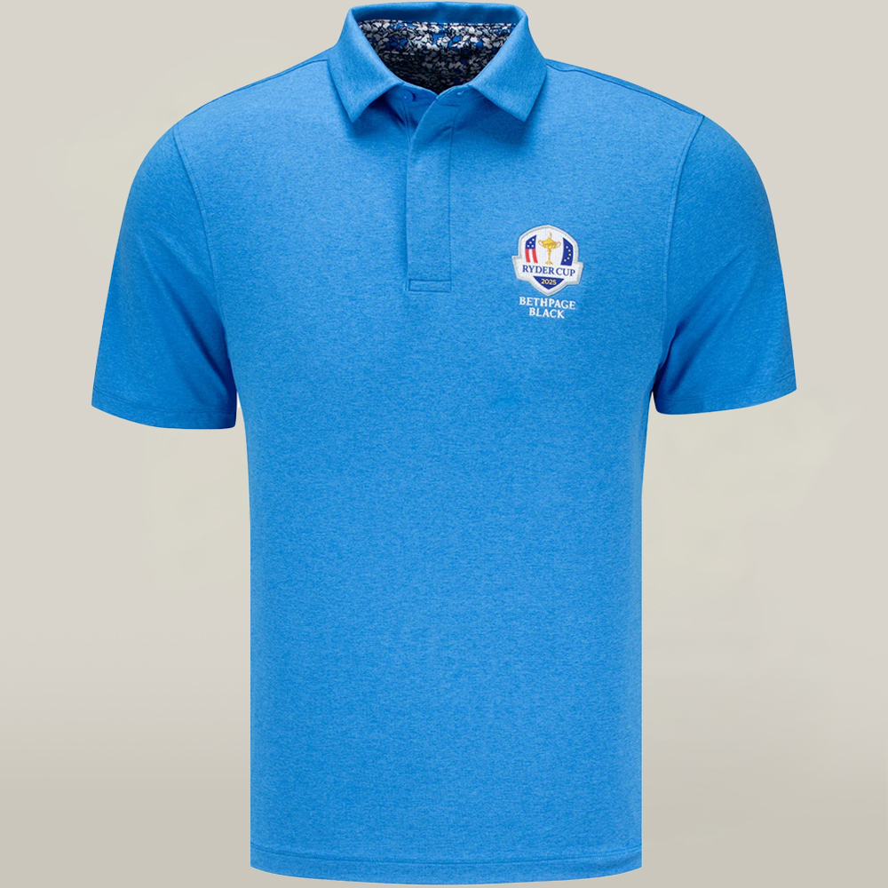 Ryder Cup Golf Merch 2025 Blue Polo Shirt 2025 Ryder Cup Performance Victory Golf Presents-1