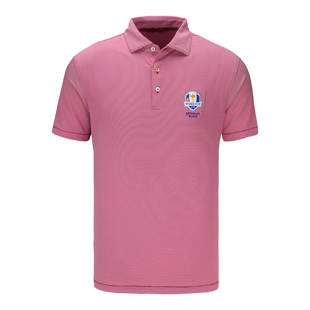 Ryder Cup Merch Peter Millar 2025 Ryder Cup Jubilee Stripe Polo Shirt Gifts For Men Golfers-1
