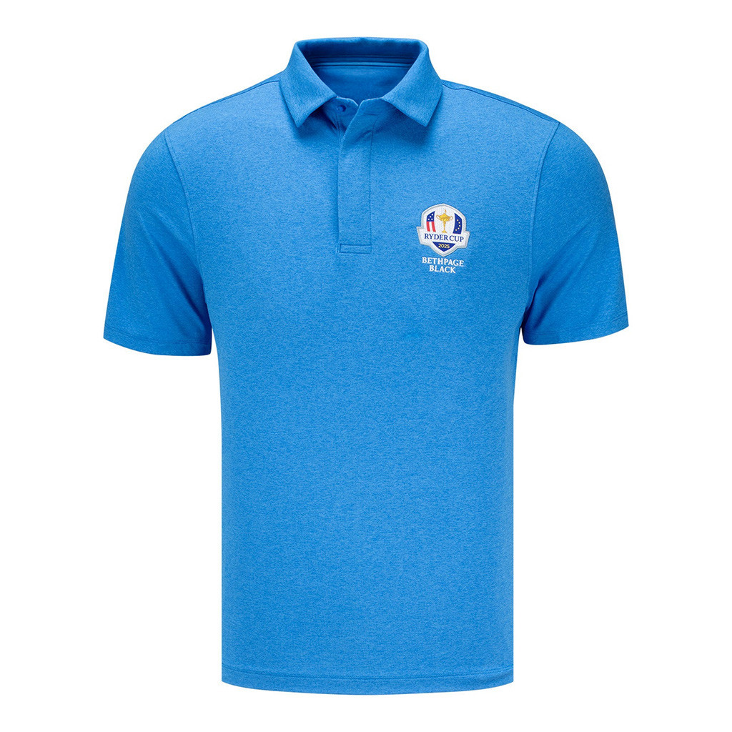 Ryder Cup Merch Under Armour 2025 Ryder Cup Drive Heather Polo Shirt Golfer Gift Ideas For Him-1