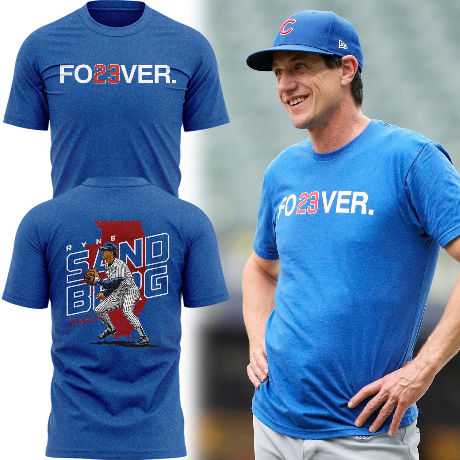 Ryne Sandberg Fo23ever Tshirt Merch Gift For Rynos Fans-1