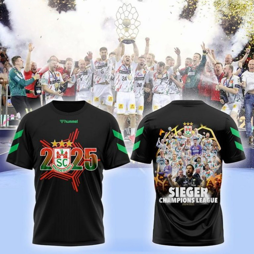 SC Magdeburg EHF Champions League 2024 25 T-Shirt Best Gifts For Boyfriend-1