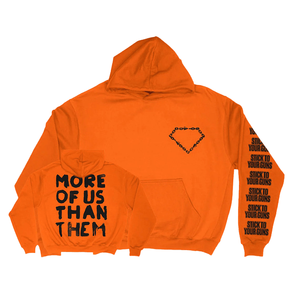 STYG Merch Hoodie Stick To Your Guns Merch Orange More Of Us Than Them Hoodie Dad Gifts-1