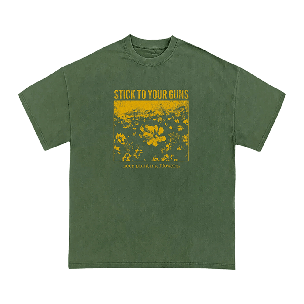 STYG Merch Stick To Your Guns Merch Green Flowers T-Shirt Gifts For Wife-1