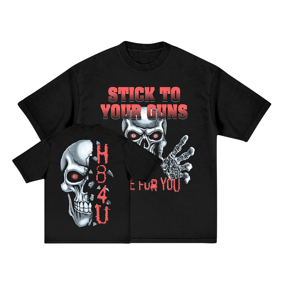 STYG Merch T-Shirt Stick To Your Guns Merch Skull H84U Shirt Gifts For New Dads-1