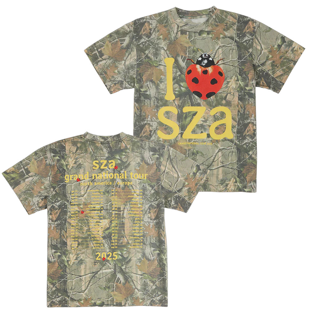 SZA I Love SZA Camo T-Shirt Grand National Tour 2025 Shirt Gift Ideas For Music Lovers-1