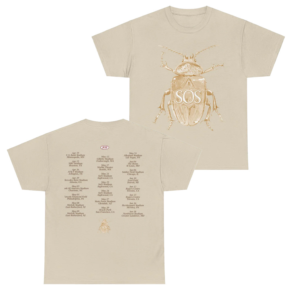 SZA Lana Merch Sand Lana Sos Tour Dates T-Shirt Unique Gifts For Music Lovers-1