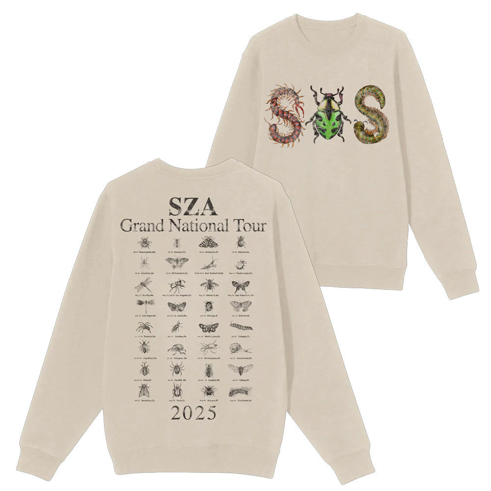 SZA SOS Grand National Tour 2025 Sweatshirt Cool Gifts For Music Lovers-1