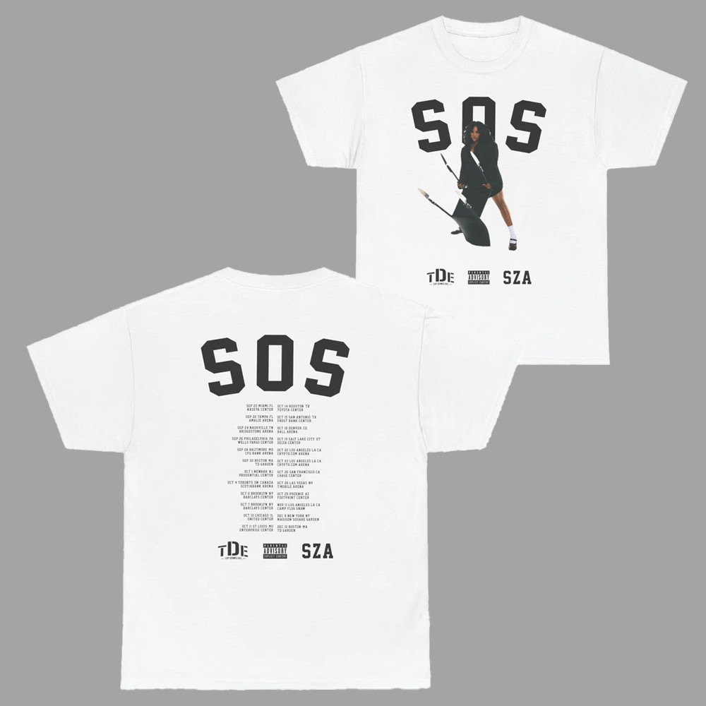 SZA Sos Merch SZA Signature Kill Bill Tour White T-Shirt Music Gift Ideas For Guys-1