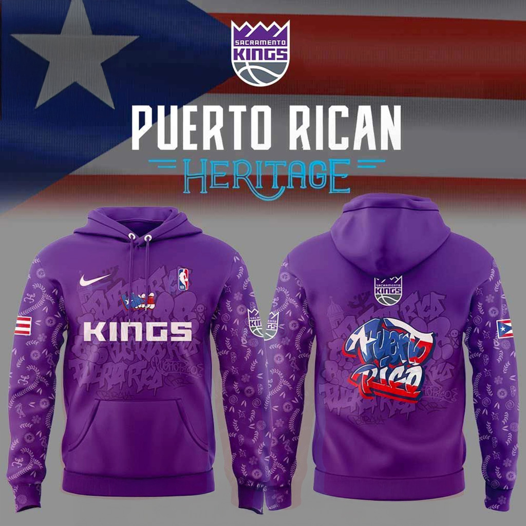 Sacramento Kings Puerto Rican Heritage 2025 Hoodie Kings Merch Best Gifts For Father-1