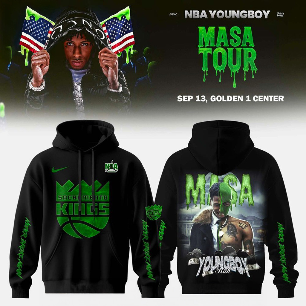 Sacramento Kings X Young Boy Masa Tour Merch Hoodie Kings Merch Good Gifts For Boyfriend-1