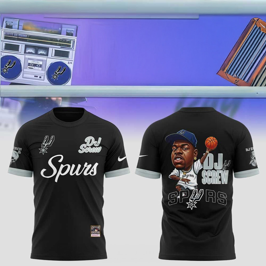 San Antonio Spurs x DJ Screw Shirt Spurs Merch Gifts For Basketball Fan-1 San Antonio Spurs x DJ Screw Shirt Spurs Merch Gifts For Basketball Fan-1