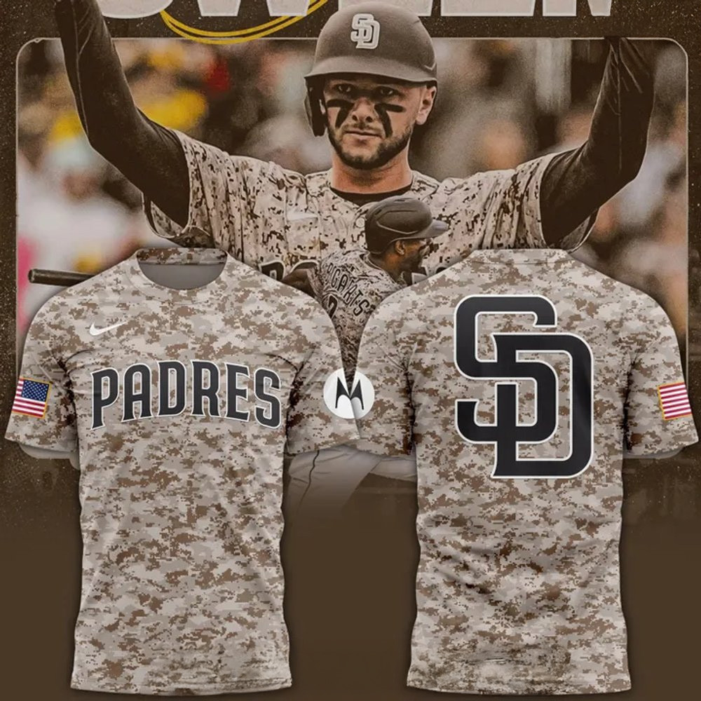 San Diego Padres 2025 Camo T-Shirt San Diego Padres Merch Gifts For Father's Day From Wife-1