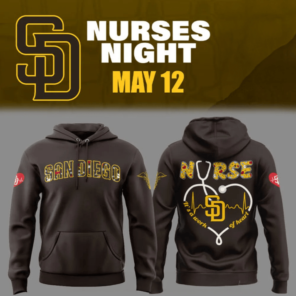San Diego Padres Baseball Nurses Night Hoodie San Diego Padres Merch Awesome Father's Day Gifts-1