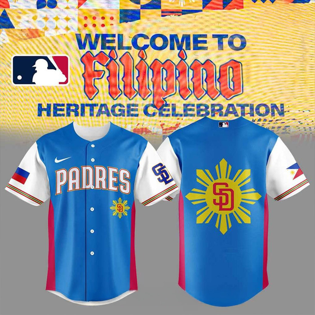 San Diego Padres Celebrating Filipino Heritage Night Baseball Jersey Padres Merch-1