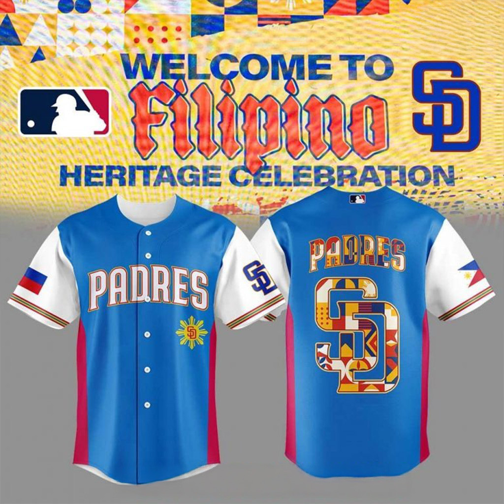 San Diego Padres Celebrating Filipino Heritage Night Special Baseball Jersey San Diego Padres Merch-1