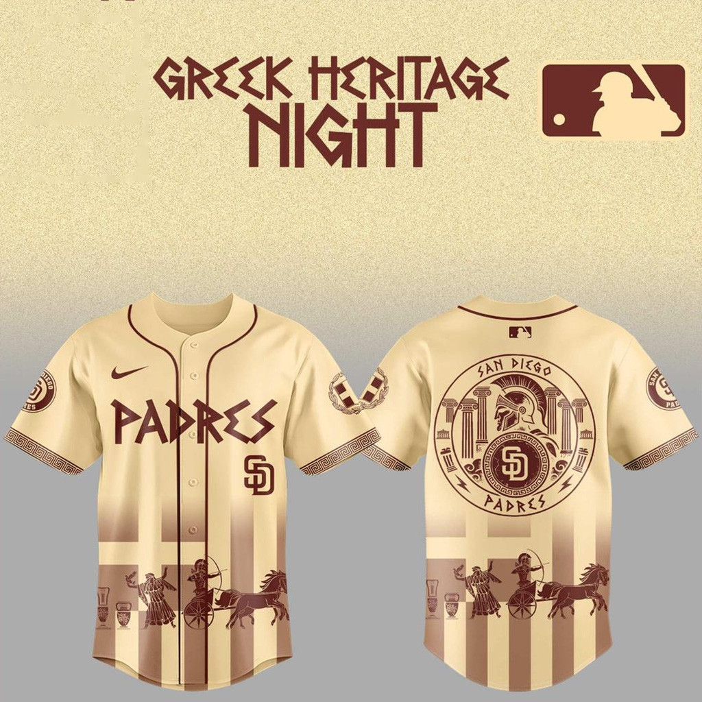 San Diego Padres Greek Heritage Night 2025 Baseball Jersey San Diego Padres Merch For Fans-1