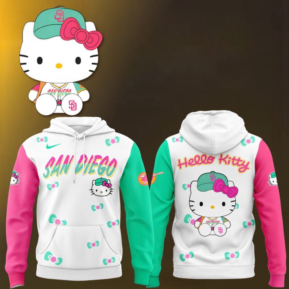 San Diego Padres Hello Kitty Night 2025 Hoodie San Diego Padres Merch Perfect Mother Day Gifts-1