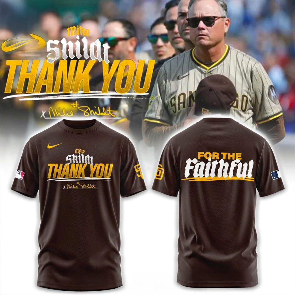 San Diego Padres Mike Shildt Thank You T-Shirt Padres Merch Gifts For Baseball Fans-1