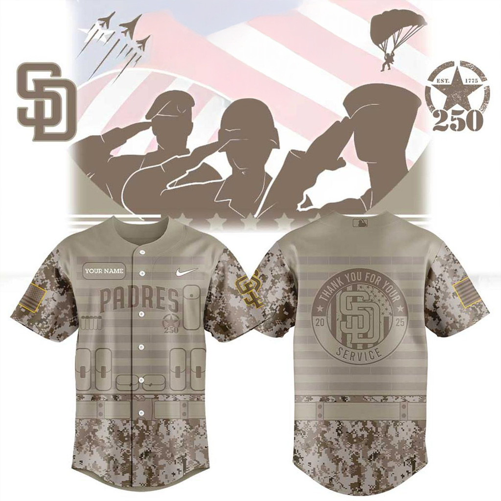 San Diego Padres Military Appreciation 250Th Anniversary 2025 Jersey San Diego Padres Merch-1