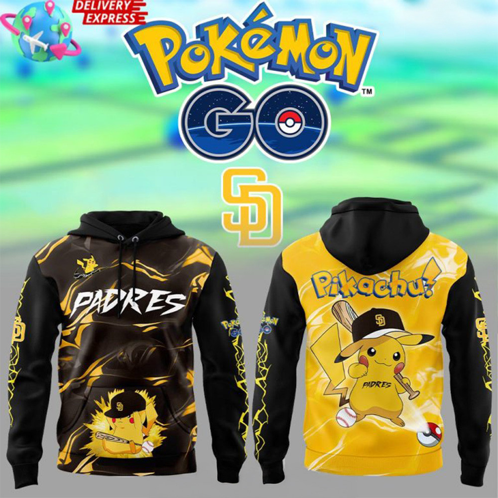 San Diego Padres Pokemon GO Special Hoodie Padres Merch Perfect Father's Day Gifts-1