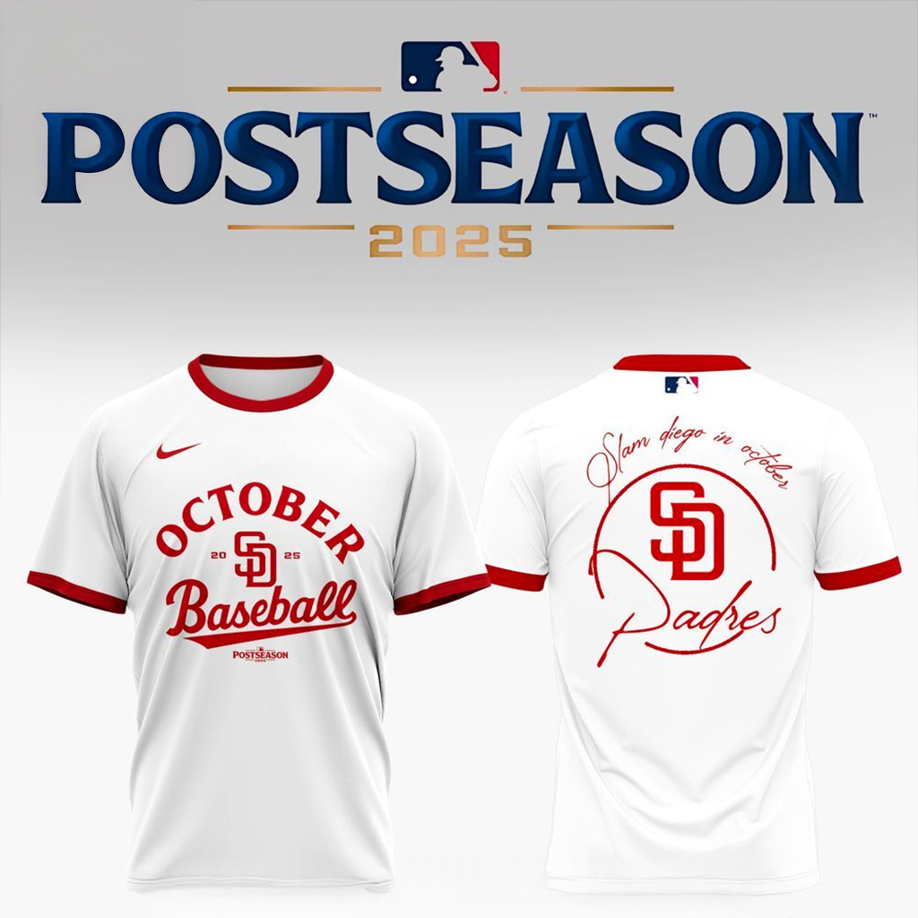 San Diego Padres Slam Diego October T-Shirt Padres Merch Gifts For Baseball Fans-1