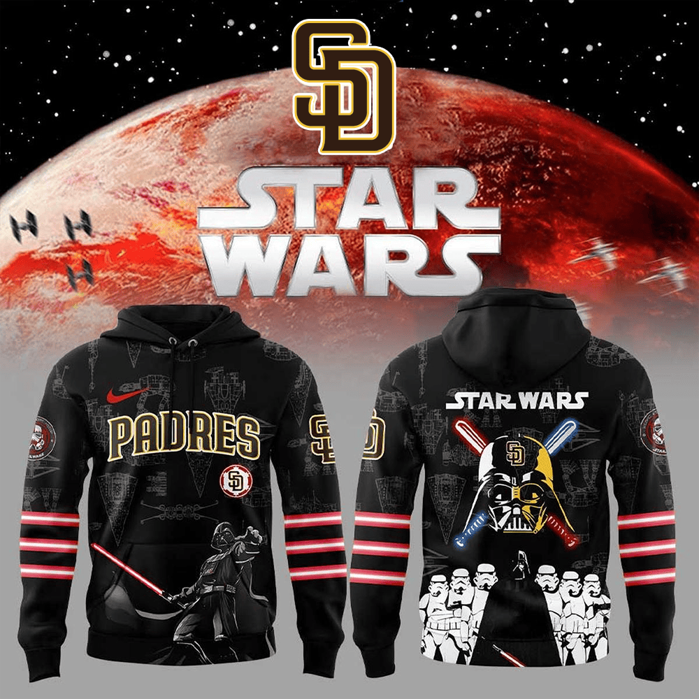 San Diego Padres Star Wars Hoodie San Diego Padres Merch Great Father's Day Gifts-1