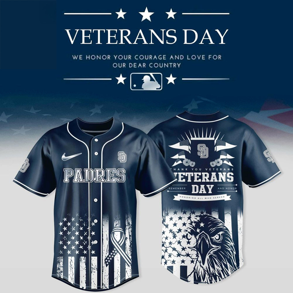 San Diego Padres X Veterans Day 2025 Jersey San Diego Padres Merch Gifts For Football Fans-1