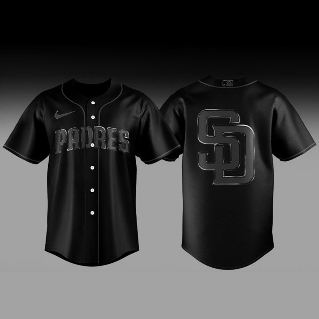 San Diego Padres x Back In Black 2025 Baseball Jersey San Diego Padres Merch Fans Gifts-1