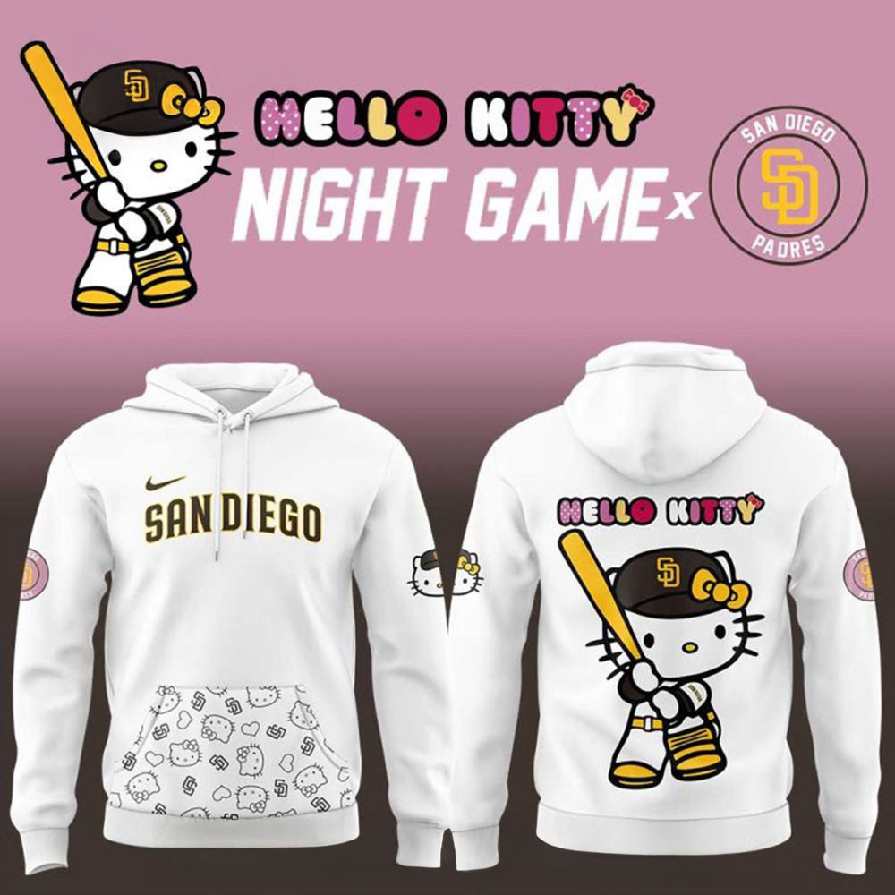 San Diego Padres x Hello Kitty Night Game Hoodie Father's Day Presents From Daughter-1