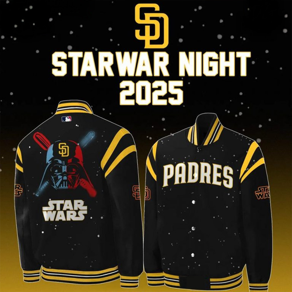 San Diego Padres x Star Wars Night 2025 Baseball Jacket San Diego Padres Merch Fans Gifts-1