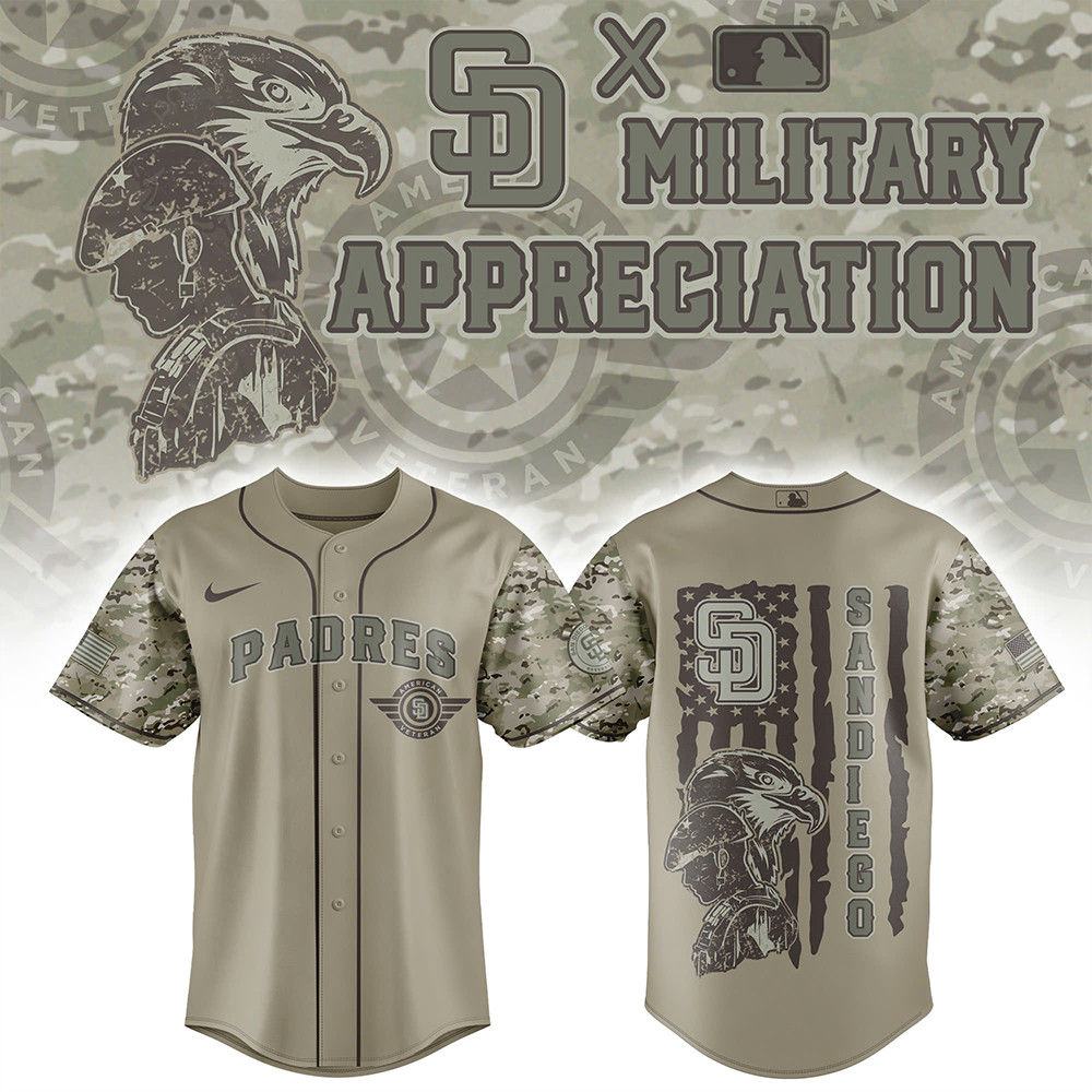 San Diego Padres x Veteran U.S Air Force 2025 Baseball Jersey Gifts For Dad-1