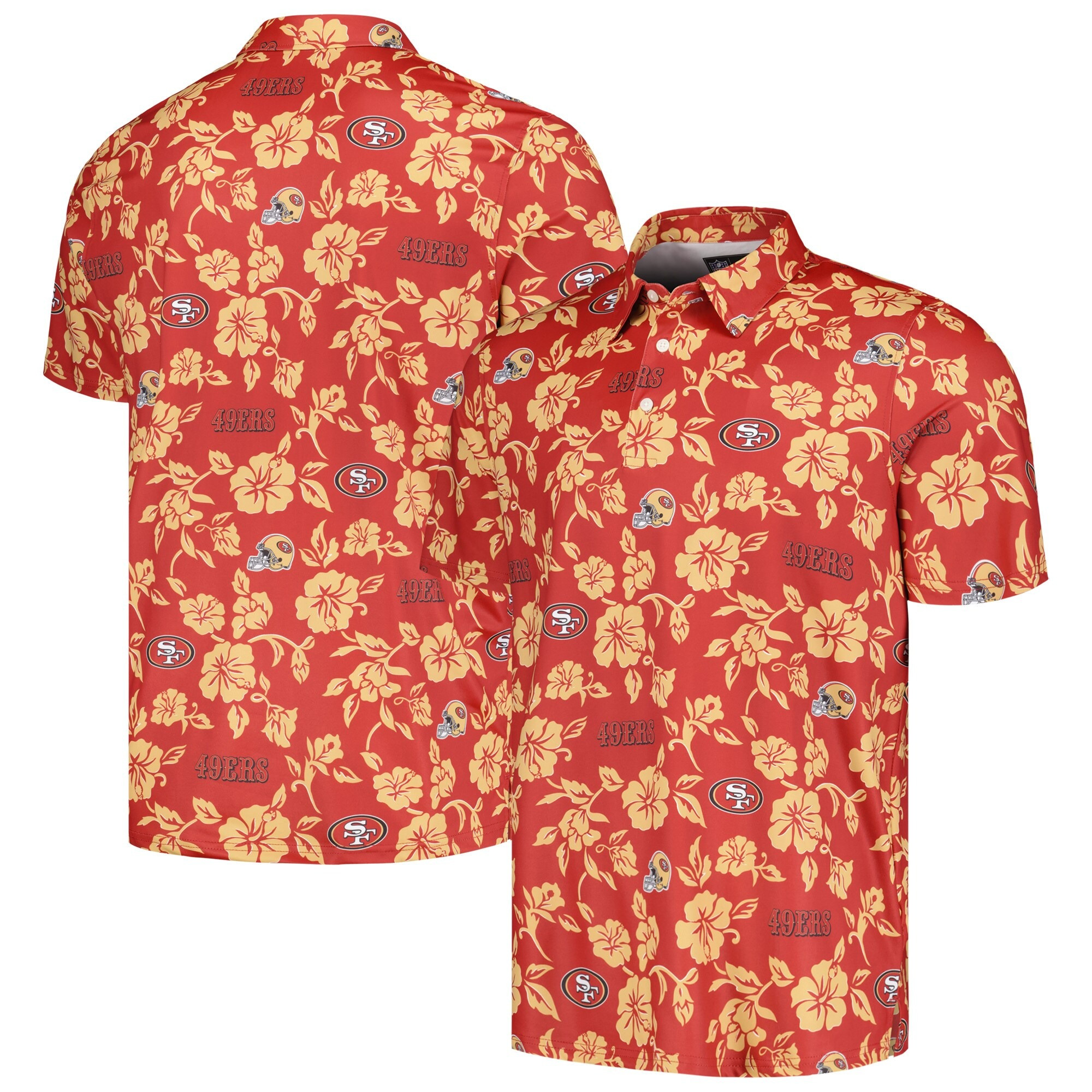 San Francisco 49Ers Polo Shirt NFL Aloha Shirt Gifts For Father's Day From Wife-1