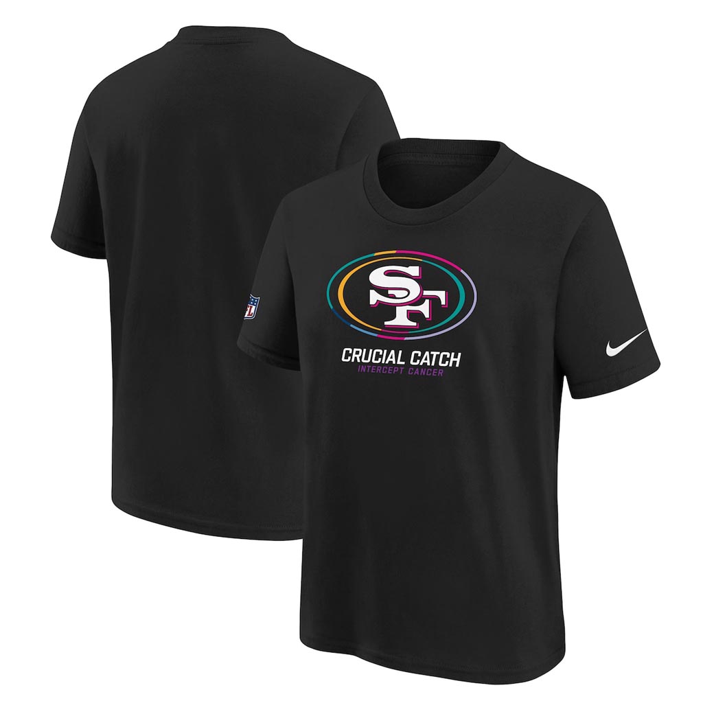 San Francisco 49ers Crucial Catch NFL T-Shirt 2025 Rainbow 49ers Merch Gift Ideas For Him-1