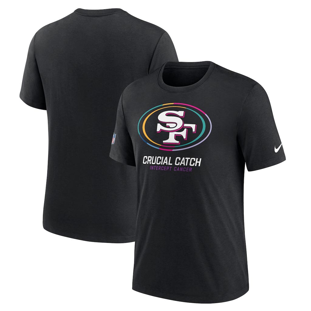 San Francisco 49ers Crucial Catch NFL T-Shirt 2025 Rainbow 49ers Merch Husband Gift Ideas-1