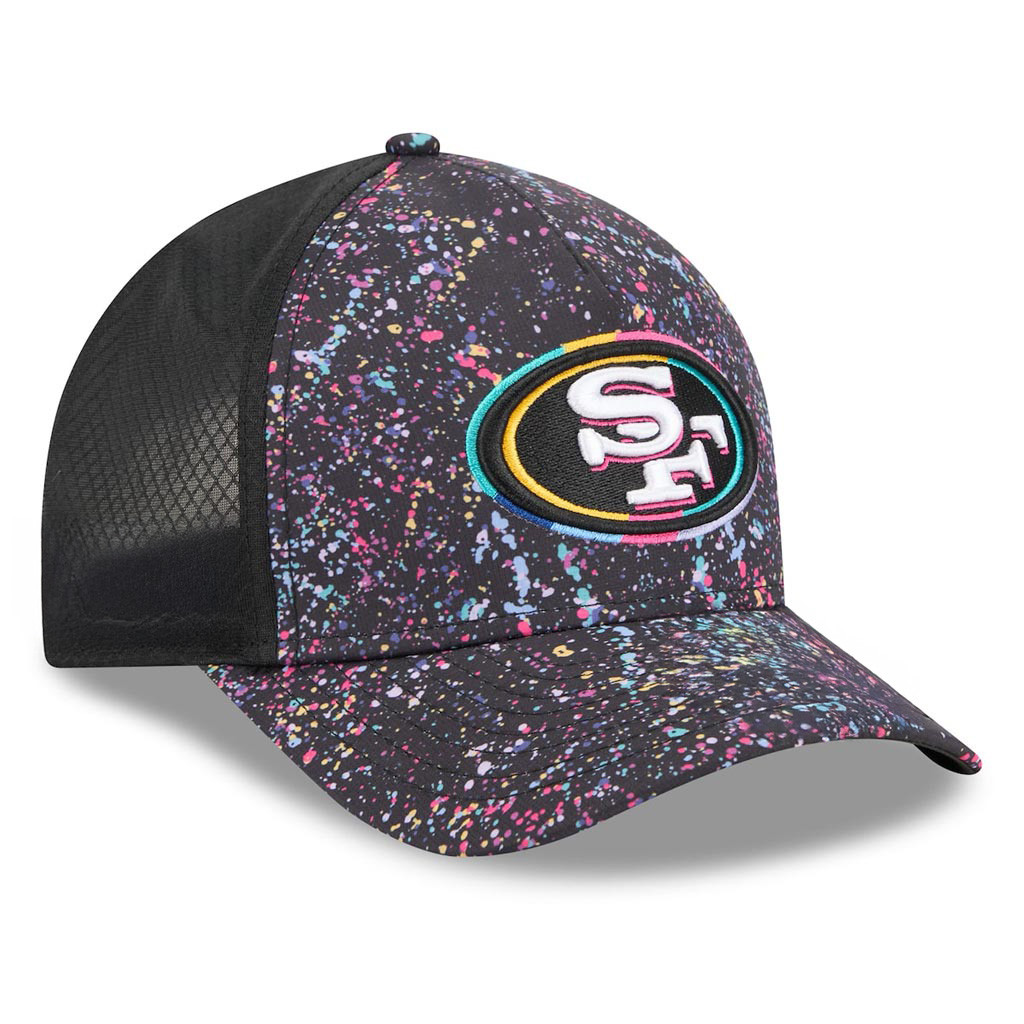 San Francisco 49ers Crucial Catch NFL Trucker Hat 2025 Rainbow 49ers Merch Best Gift For Fan-1