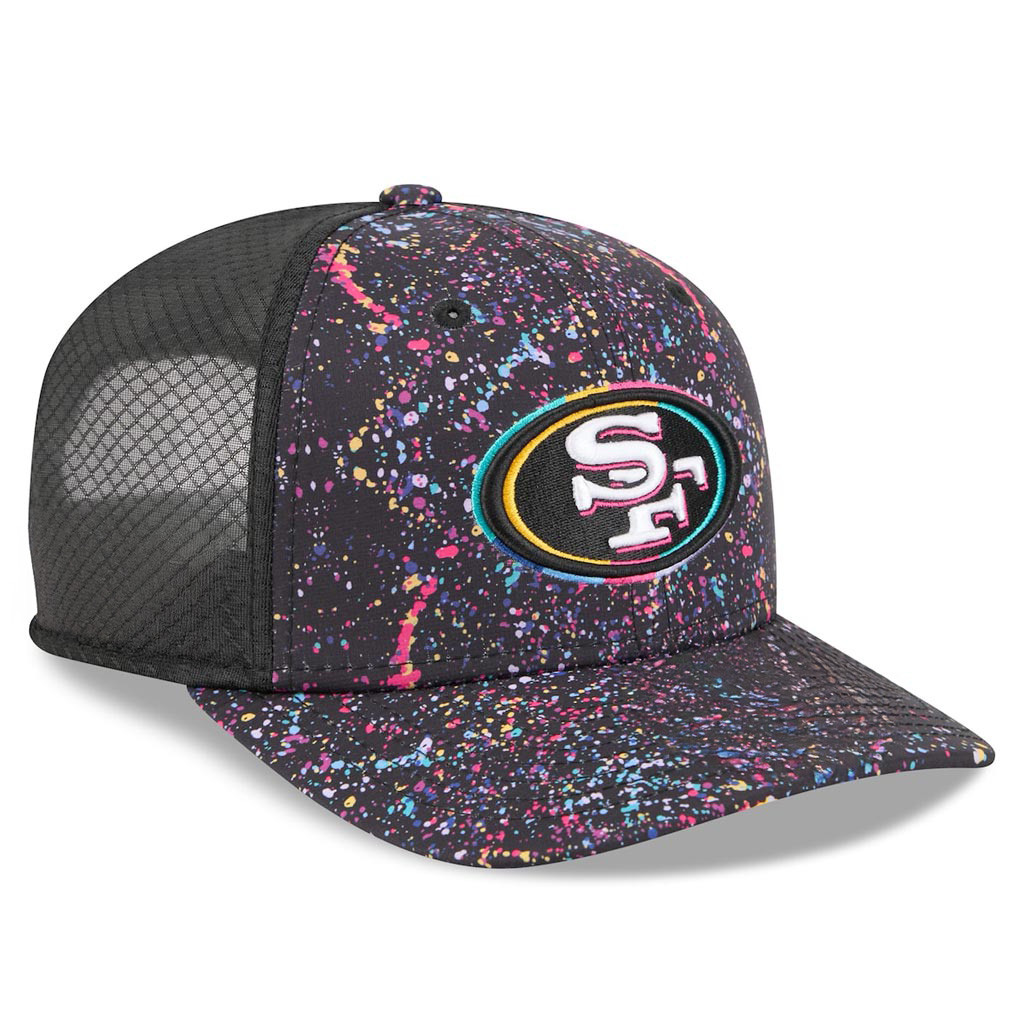 San Francisco 49ers Crucial Catch NFL Trucker Hat 2025 Rainbow 49ers Merch Brother Gifts-1