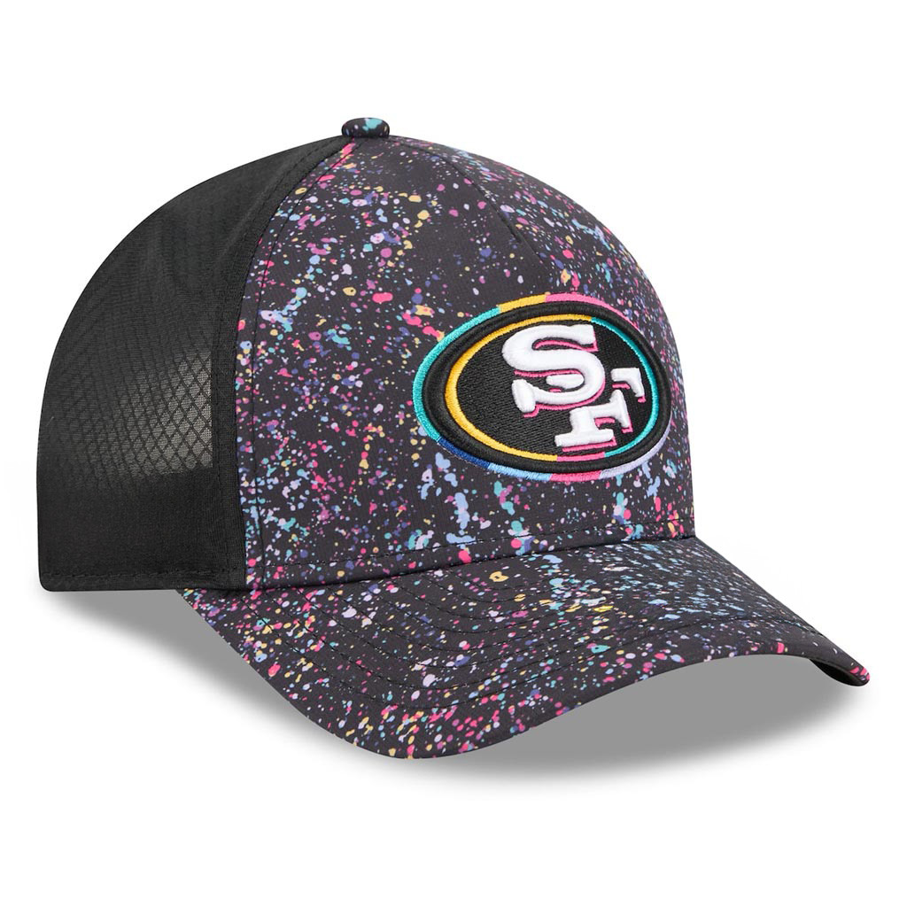 San Francisco 49ers Crucial Catch NFL Trucker Hat 2025 Rainbow 49ers Merch Gift For Friend-1 San Francisco 49ers Crucial Catch NFL Trucker Hat 2025 Rainbow 49ers Merch Gift For Friend-1