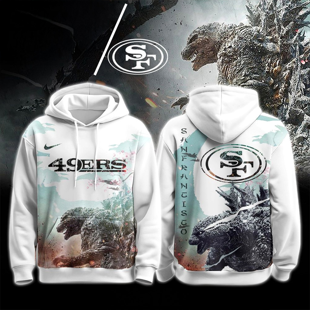 San Francisco 49ers Godzilla Hoodie 49ers Merch Christmas Gift Ideas For Son-1