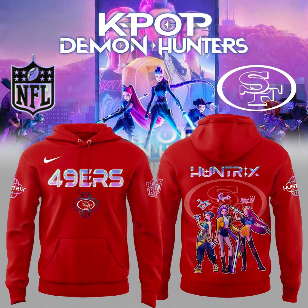 San Francisco 49ers x K-pop Demon Hunters Hoodie San Francisco 49ers Merch Gift For Her-1