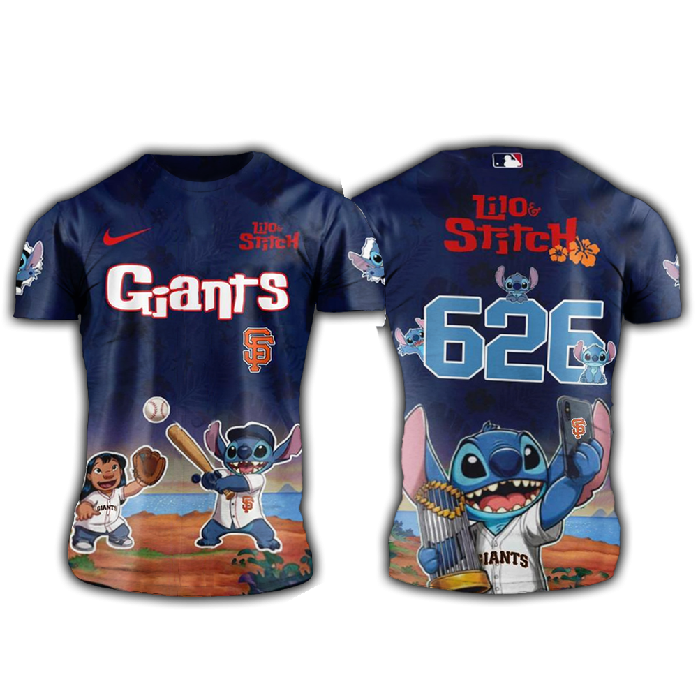 San Francisco Giants Lilo And Stitch 626 T-Shirt San Francisco Giants Merch Gift For Fans-1