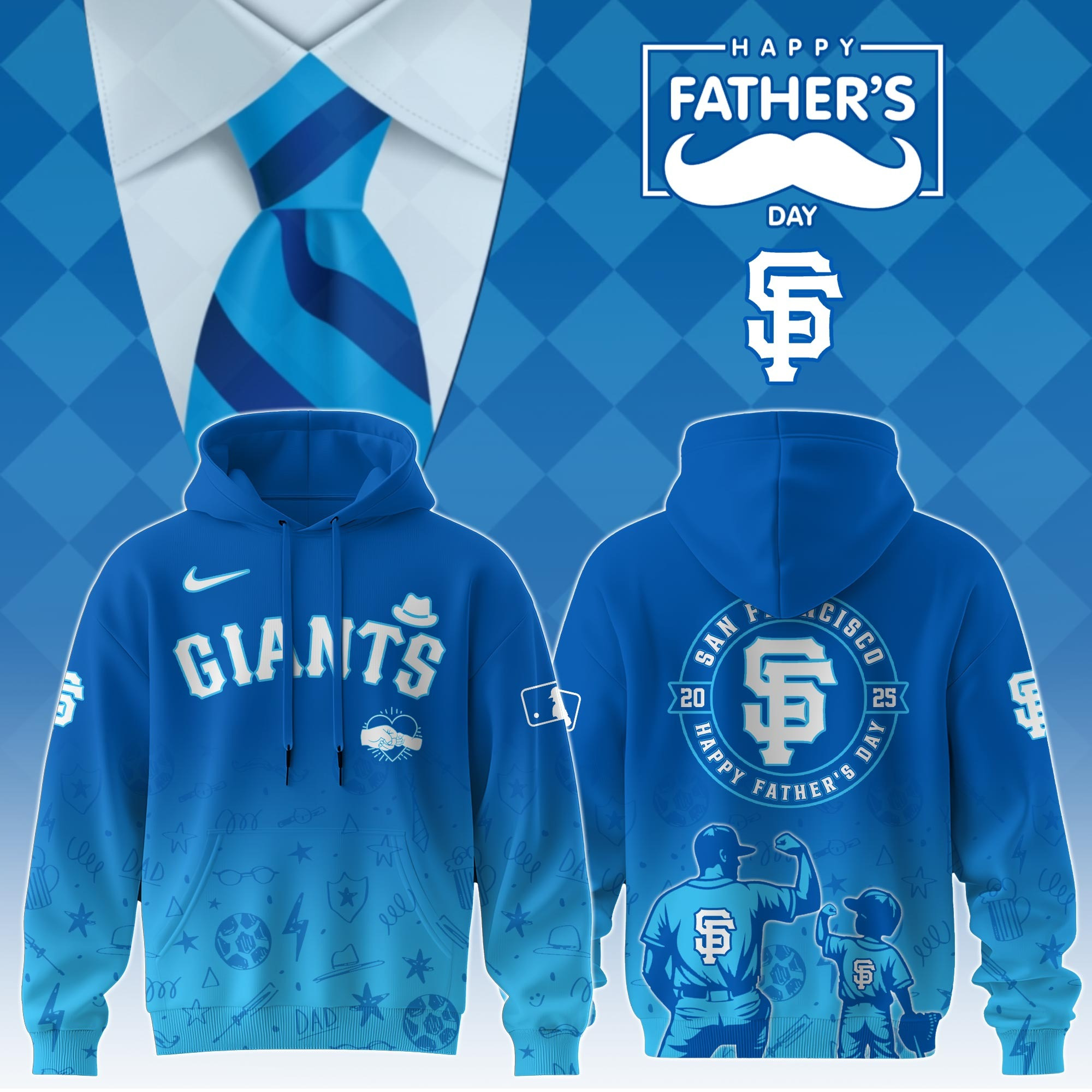 San Francisco Giants Special Father's Day 2025 Limited Edition Hoodie San Francisco Giants Merch-1