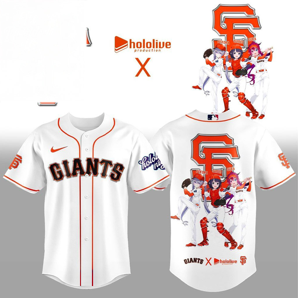 San Francisco Giants X Hololive Night Collaboration Jersey Giants Merch Gifts For Fans-1