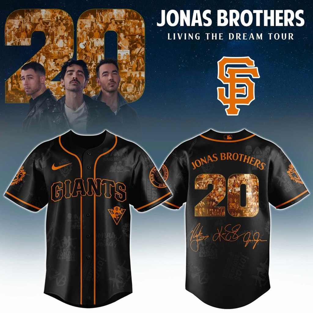 San Francisco Giants X Jonas Brothers Living The Dream Tour 2025 Jersey Giants Merch Fans Gifts-1
