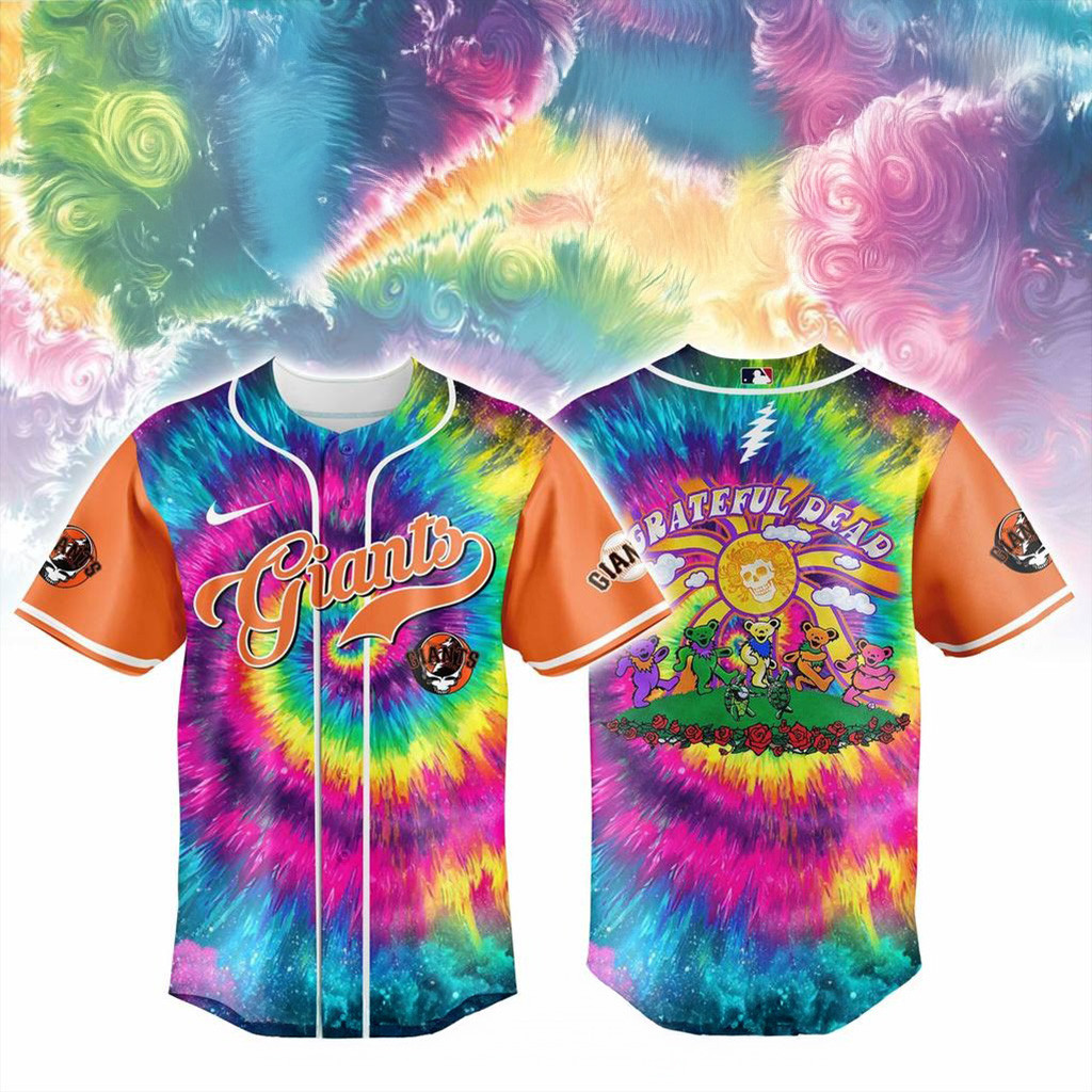 San Francisco Giants x Grateful Dead Night Special Baseball Jersey Giants Merch Gifts For Fans-1