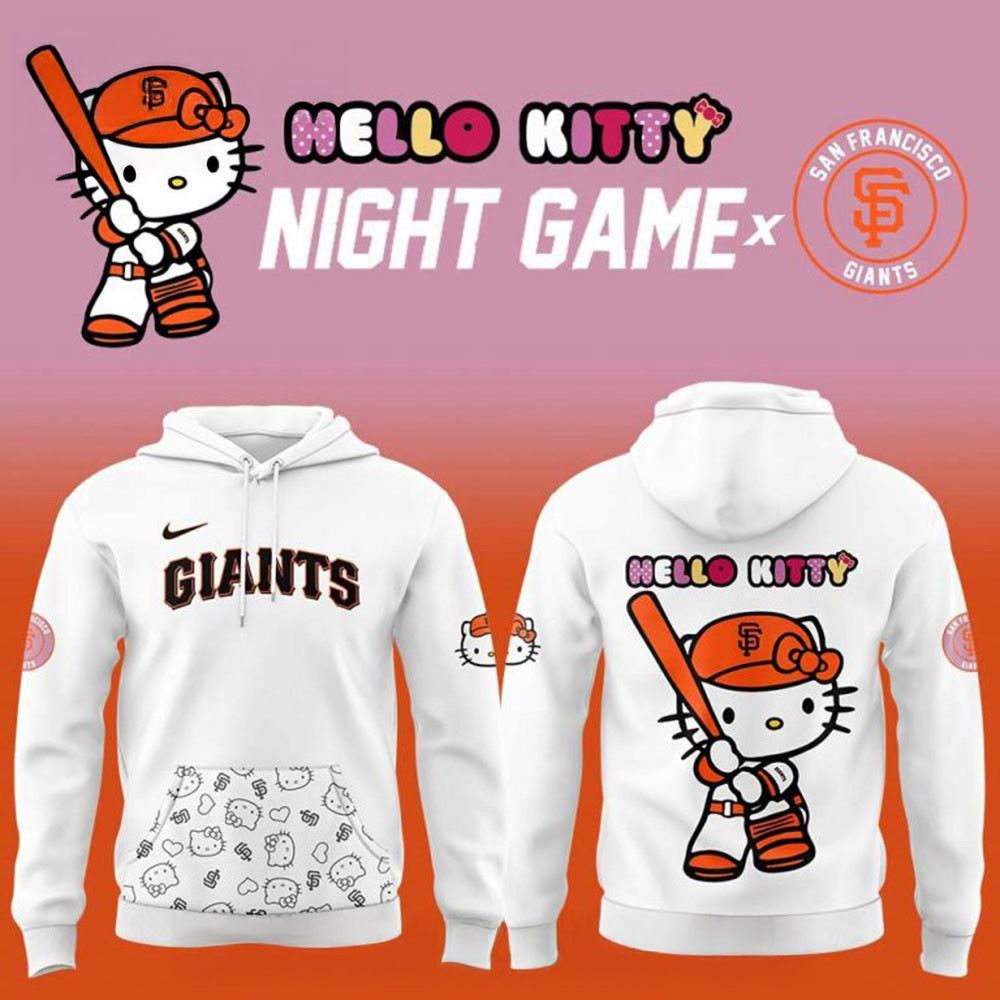 San Francisco Giants x Hello Kitty Night Game Hoodie Father's Day Presents For Son-1
