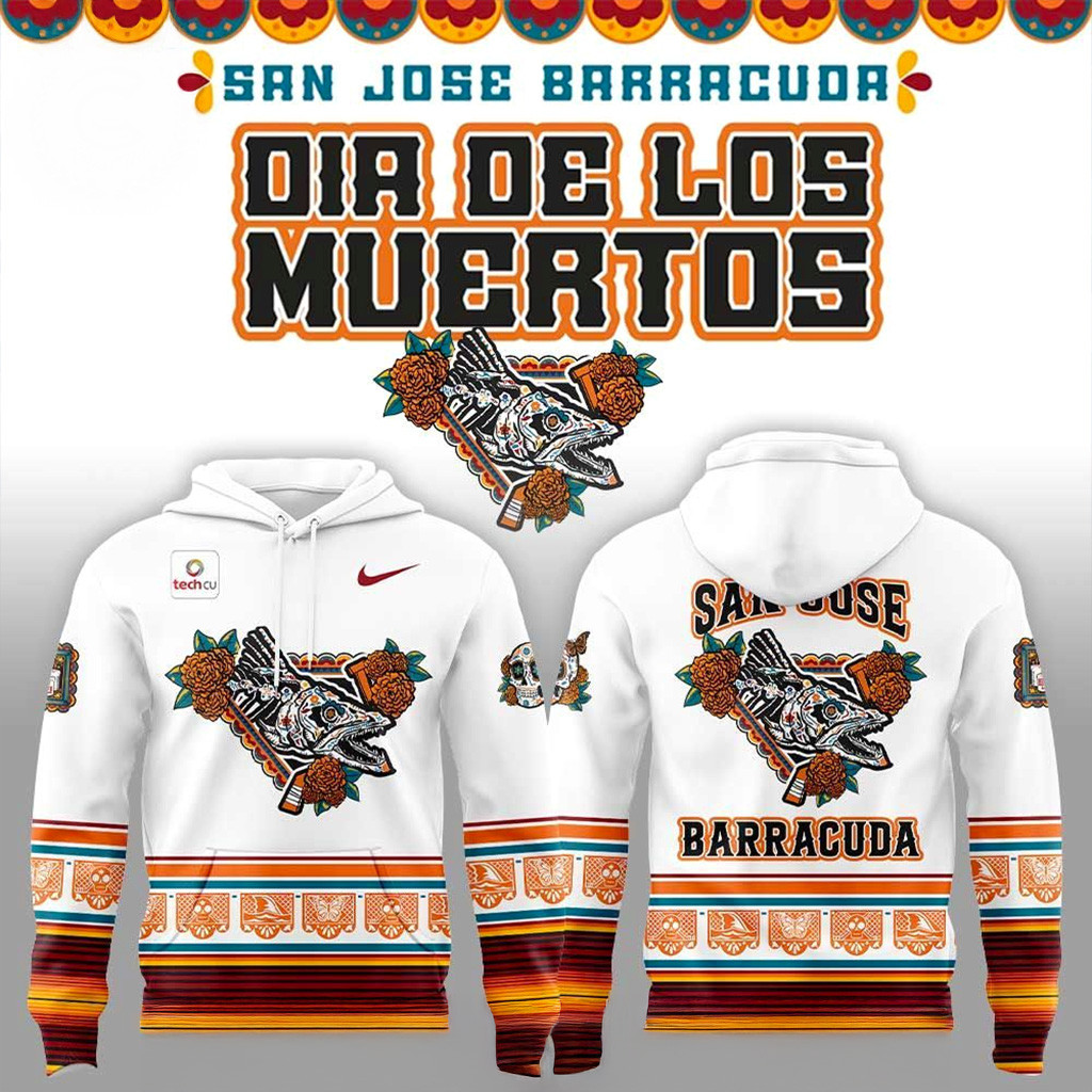 San Jose Barracuda Dia De Los Muertos Hoodie Fan Merch Cool Christmas Gifts For Guys-1
