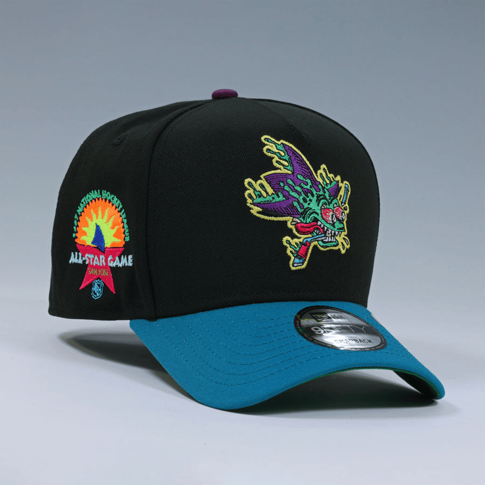 San Jose Sharks 1997 NHL All-Star Game Jimbo Phillips Artist Series Hat San Jose Sharks Merch-1 San Jose Sharks 1997 NHL All-Star Game Jimbo Phillips Artist Series Hat San Jose Sharks Merch-1