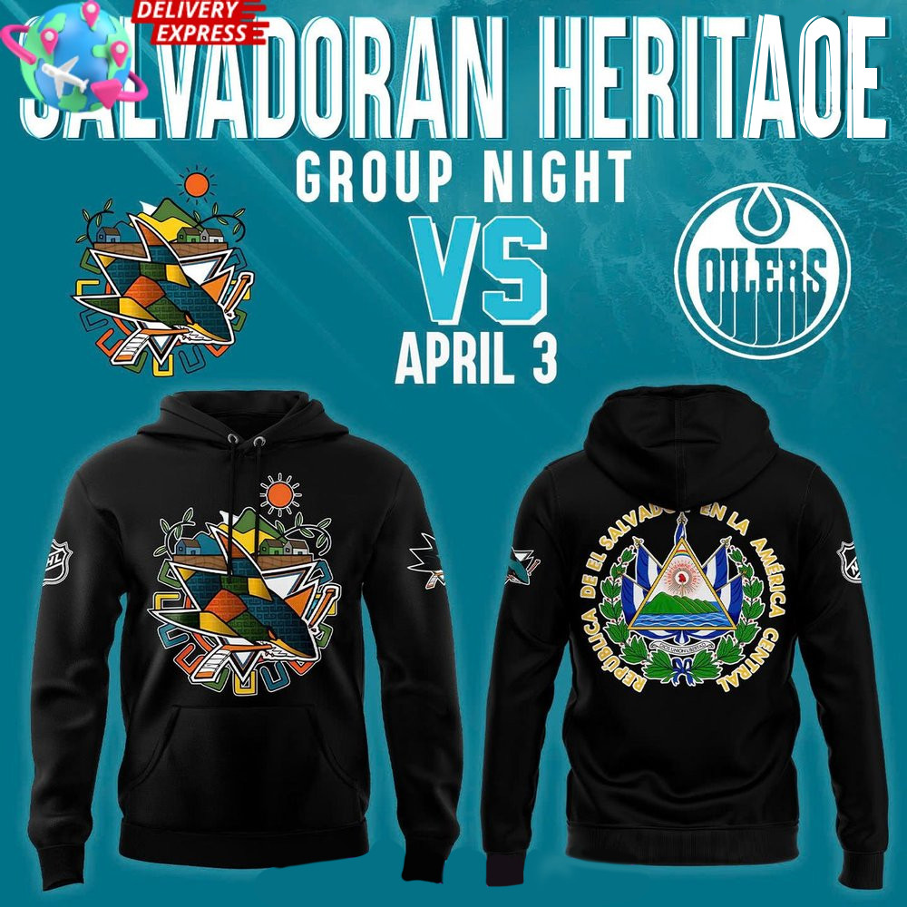 San Jose Sharks Salvadoran Heritage Night 2025 Hoodie Father's Day Presents For Husband-1