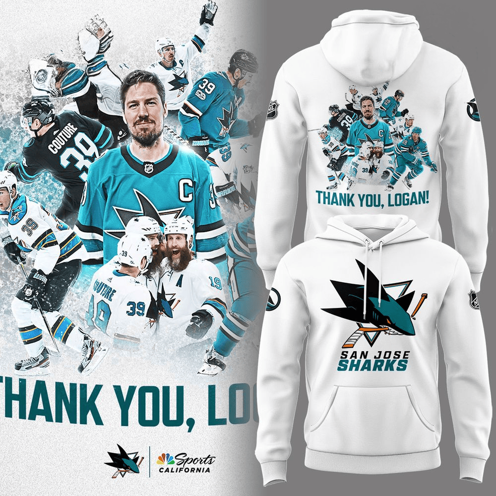 San Jose Sharks Thank You Logan Couture Hoodie San Jose Sharks Merch Gifts For Father's Day-1